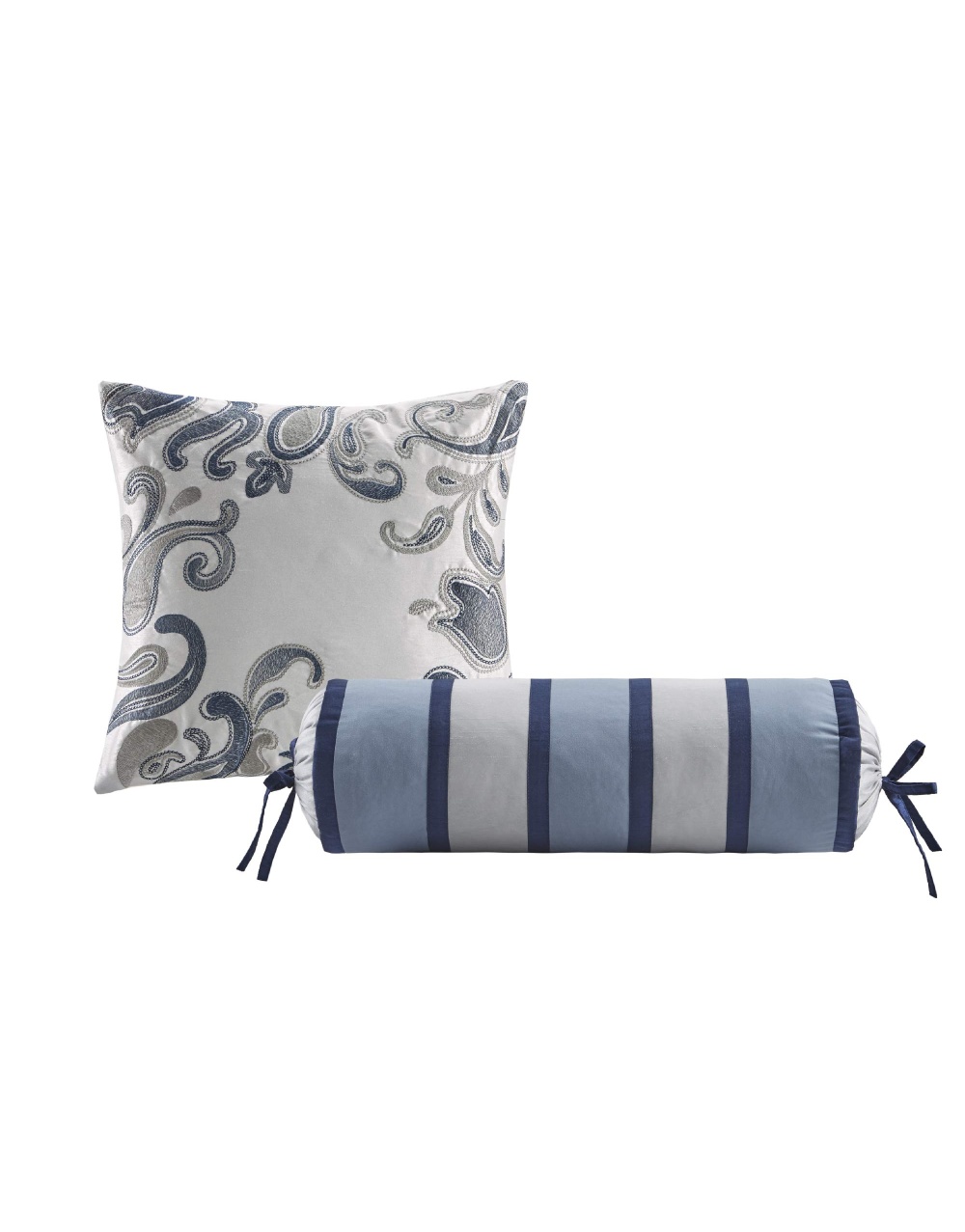 faux-silk-jacquard-bedding-set-navy-blue-5