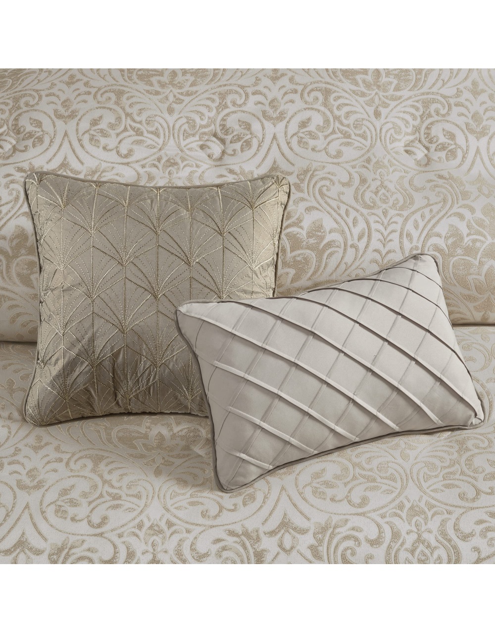 khaki-gold-metallic-jacquard-bedding-comforter-set-7
